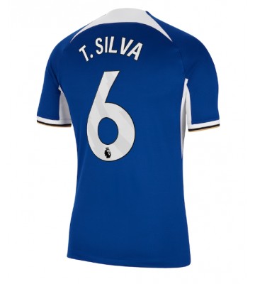 Lacne Muži Futbalové dres Chelsea Thiago Silva #6 2023-24 Krátky Rukáv - Domáci